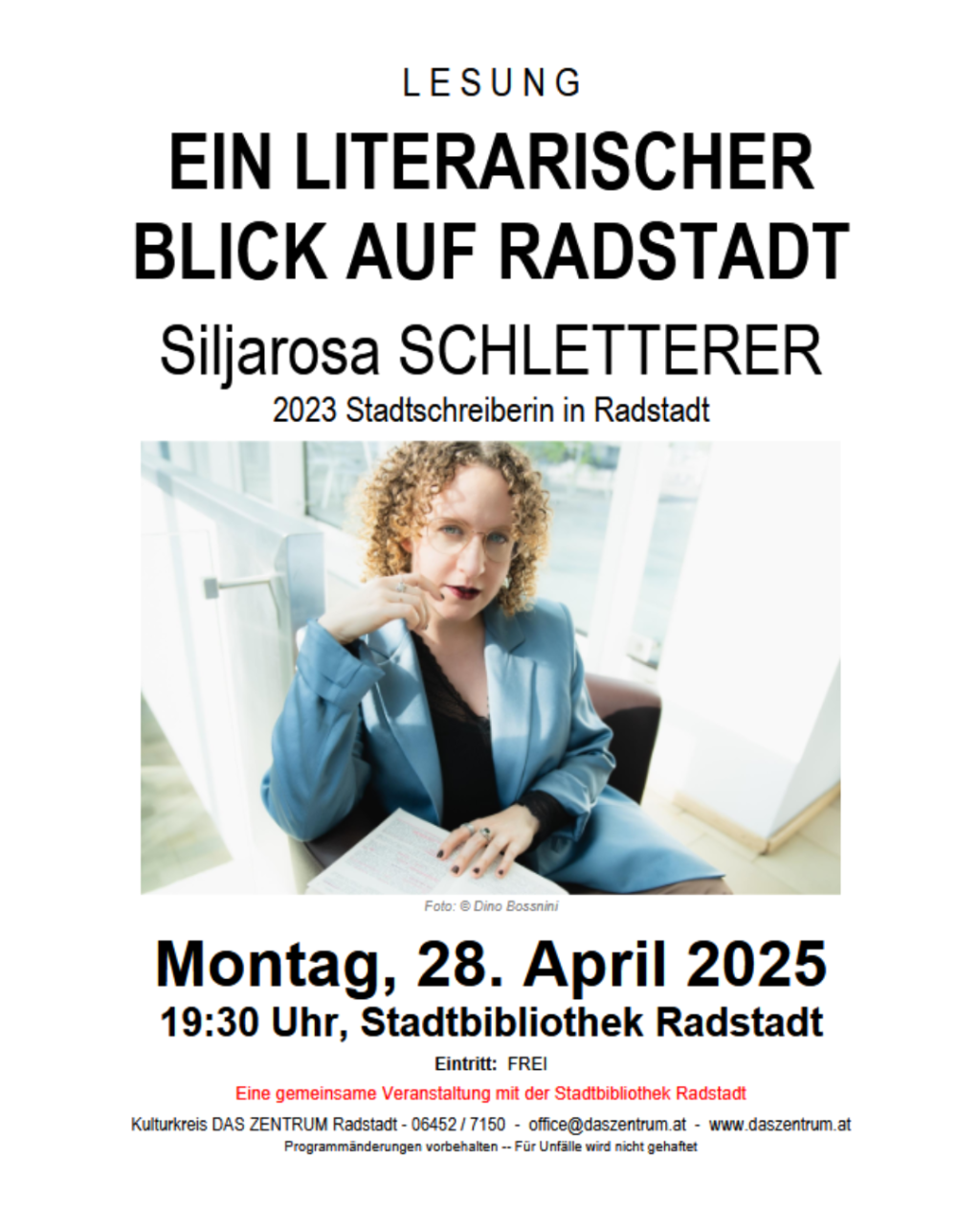 Lesung Siljarosa Schletterer